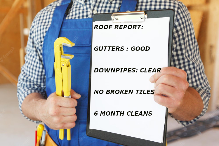 
Complete Callala Beach roof report displays comprehensive inspection.